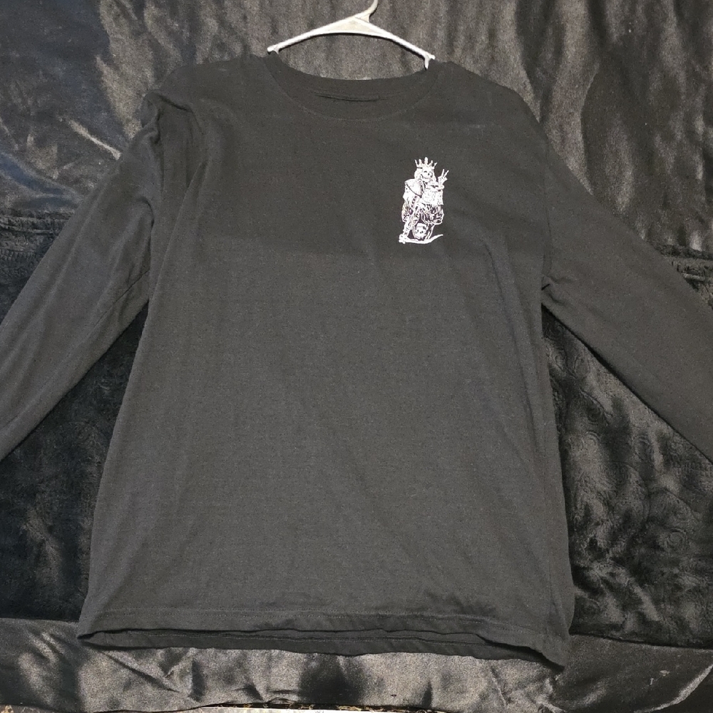 Black Long-Sleeve Graphic Men’s Shirt